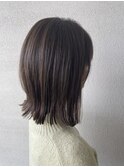 切りっぱなしボブ オリーブベージュ