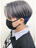 ブルーシルバー【山口市美容室】【山口市アンブレラカラー】