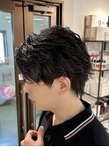フェザーパーマ メンズサロン ショート カット 韓国 長崎