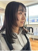 顔周りレイヤーロング
