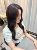 ピンクブラウン×韓国風巻き♪