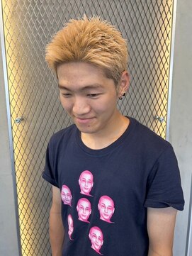 スリーバイベルベット(THREE...by velvet) メンズカット/ブリーチ/スパイキーショート