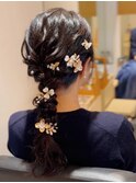 ふわふわの編み下ろし　～結婚式お呼ばれヘア～