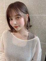 サンドパールス 仙台店(sand PALCE)&nbsp;ブリーチなし/髪質改善/大人ガーリー/グレーブラウン/ボブ/仙台