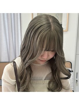 ジーナ 博多筑紫口(Zina) 顔周りカット×透明感オリーブベージュ!【福田れん】