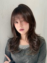 ロンドホットリップ 立川(Lond hot lip)&nbsp;ミディアムレイヤー/モーブブラウン/ゆるふわミディアム/立川