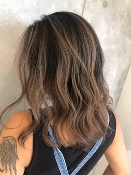 エヌプラスリタ 近鉄八尾(N+lita) 黒髪クラゲヘアーオリーブグレー小顔ココアベージュ