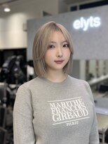 エリーツ 表参道(elyts)&nbsp;ホワイトミルクティー/ハイトーンボブ/髪質改善