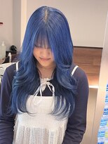 インク サカエ(inq sakae) ケアブリーチ2回/スカイブルー/レイヤーカット/カール