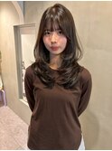 韓国ヘア/レイヤーカット/顔まわり/ロングレイヤー