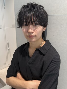 トリッカ シブヤ(TRICCA SHIBUYA) メンズパーマカットシャドウシースルーマッシュフェザーショート