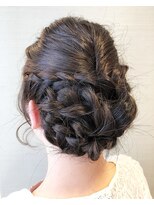 美容室 かんしゃ&nbsp;かんしゃ【Ｍａｒｉｋｏ】艶髪×編み込みヘアセット