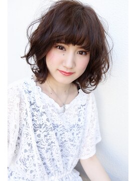 イソラブル(ISOLA-blu) 【ふんわり可愛い】ミルクティーベージュ×ゆるふわボブ