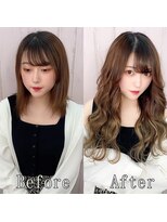 エクステ専門店あるじゃんすー 柏店&nbsp;ミルキーブラウン#シールエクステ#ゆるふわウェーブ#小顔ヘア#柏