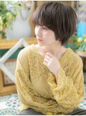 外国人風ダークアッシュ小顔マッシュショートb上尾20代30代40代