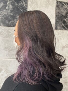 カルフール オハナ せんげん台西口店(Carrefour OHANA) 華やかラベンダーピンク/インナーカラー/ケアブリーチ