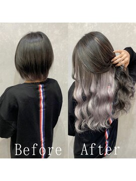 あるじゃんすー さいたま店 ラベンダーグレージュ#シールエクステ#インナーカラー#韓国#大宮