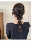 ヘアアレンジ モスグレージュ