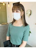 顔まわりインナーカラー