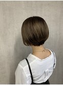 ツヤ感グレージュボブ