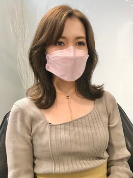 ラブクロムトーキョー オモテサンドウ(LOVECHROME OMOTESANDO) ペールベージュカラー☆大人かわいい美髪くびれヘア外ハネボブ
