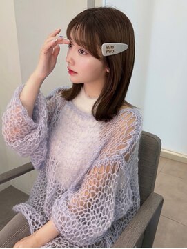 フィル 横浜(fil) おフェロベージュミディアムロブ_ダークアッシュチェリー