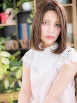 カバーヘア イヴ 戸頭店(COVER HAIR EVE)&nbsp;センターパート前下がり小顔ワンレンボブデイc5戸頭20代30代40代
