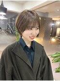 大人ガーリー小顔愛されショートボブ