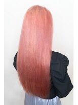 オブヘアーギンザ(Of HAIR GINZA)&nbsp;コーラルピンクカラー×ロングスタイル