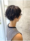 無造作パーマ/刈り上げショート