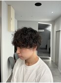 ツイストスパイラルパーマ束感ショートマッシュ縦落ちツイスパ