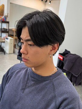 フゥ 宇都宮(FeU) 栃木メンズパーマメンズカットセンターパートメンズマッシュ緩め