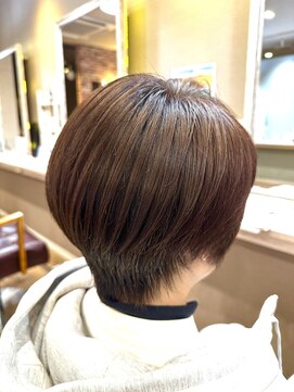 ヘアーメイクロージー 八軒店 (HAIR MAKE ROSY) 大人ショートミルクテーベージュハイライトレイヤーボブウルフ