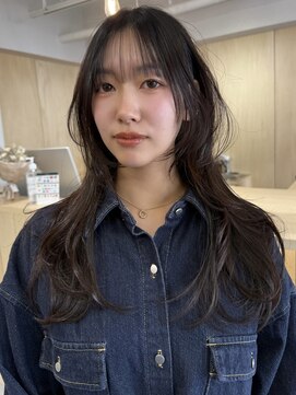 バベル アット フルリール 甲子園口(BABEL at fleurir) アッシュグレージュ顔まわりレイヤーカット髪質改善韓国ヘア