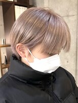 バイフィフス 原宿/表参道(by fifth)&nbsp;ミルクティーベージュダブルカラー韓国風メンズセンターパート