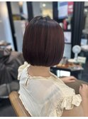 20代30代40代50代◎ボブ/コーラルピンク/ヘッドスパ