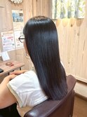 ツヤ髪スタイル/ナチュラルロング/美髪エアリーストレート/暗髪