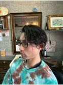 MEN’S HAIR/サーフカール/刈り上げセンターパート/印西