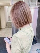 エイチエムヘアーホーム 池袋2号店(H M hair home) ミルクティーベージュ×ボブ