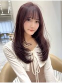 学割U24 韓国風 ウルフ フェイスレイヤー 顔周り 前髪