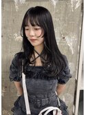 【小顔・顔まわり】黒髪ロング/姫レイヤー