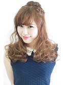 ロープ編みハーフアレンジ