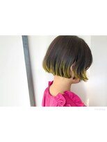 ヘアーアスクアドア(hair ask Adore) きりっぱなしボブ＆裾カラー