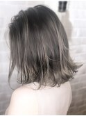 【AUBE HAIR】シアグレー_外ハネボブ