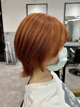 エイト 池袋店(EIGHT ikebukuro) ショートウルフオレンジブラウン*富澤翼