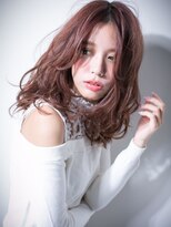 カバーヘア ブリス 北浦和(COVER HAIR bliss)&nbsp;センターパートショコラピンクハイライトv北浦和10代20代30代