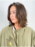 切りっぱなしボブ_ショコラベージュボブルフ_ba382391