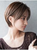 ショートカット×ひし形ショートボブ×前髪あり20代30代40代 s03