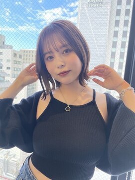 プアメリア 名古屋(Puamelia) トリートメント ブリーチなしダブルカラー 前髪縮毛矯正