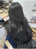 ブリーチなし/グレージュ/暗髪/艶感/大人かわいい韓国ヘア